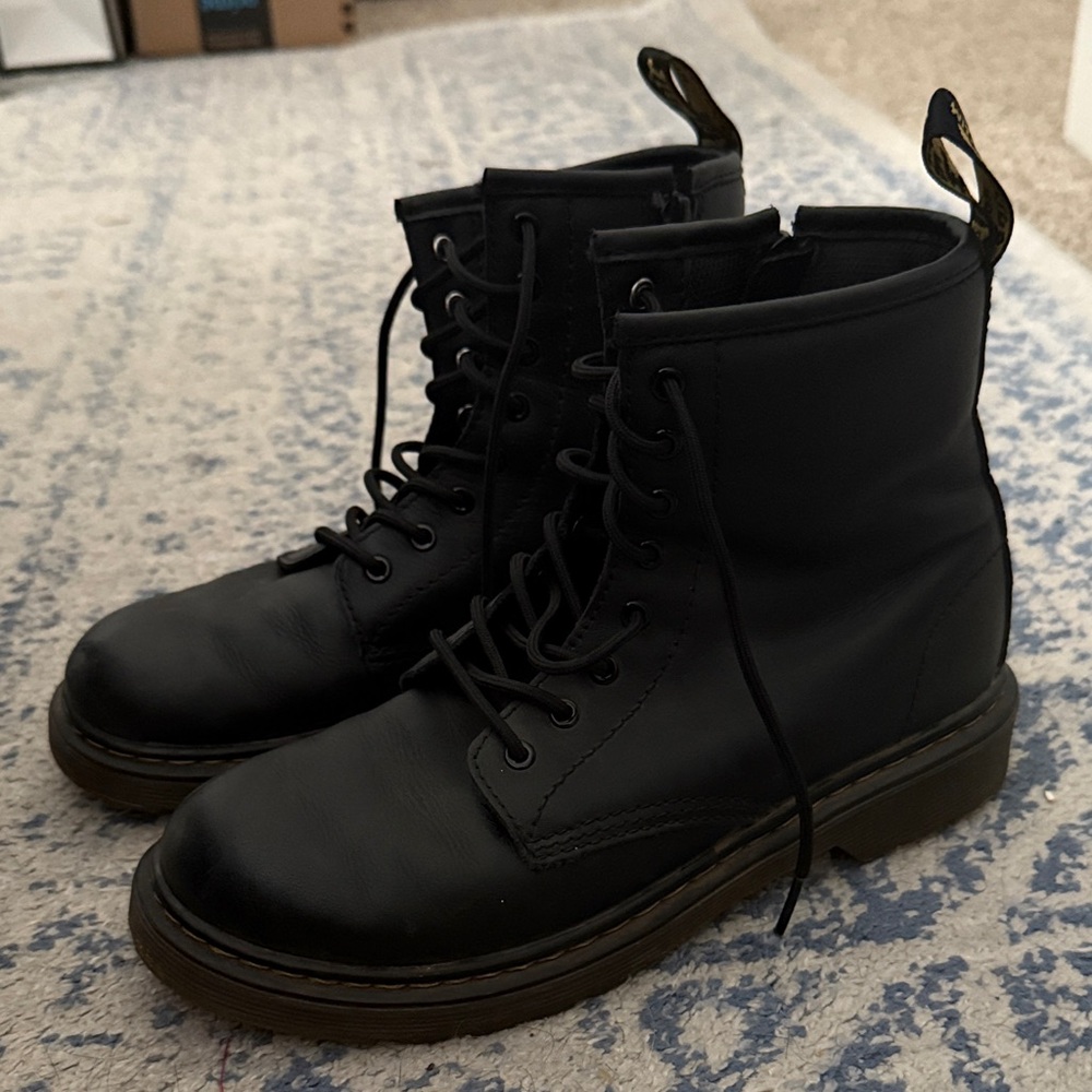 Dr. Martens Black Leather Boots-kids